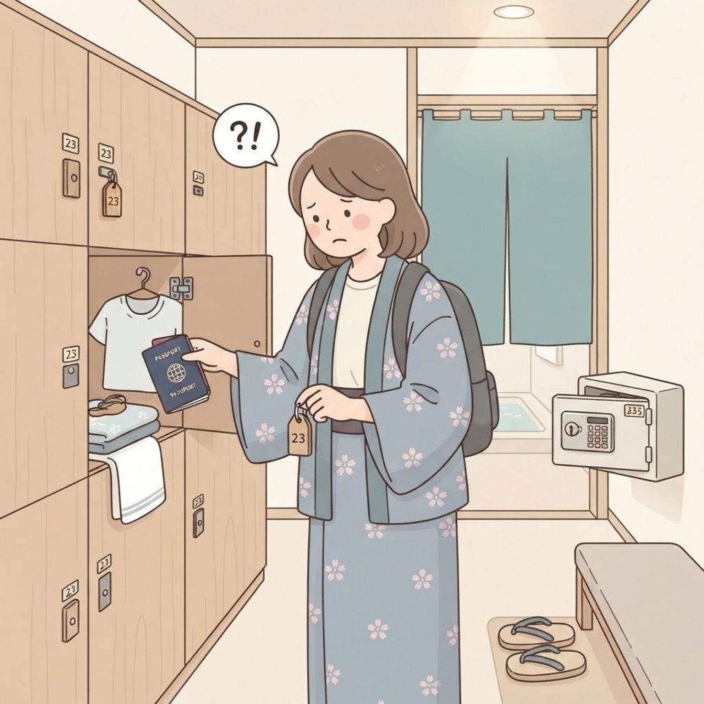 นักท่องเที่ยวล็อกกระเป๋าสตางค์และหนังสือเดินทางไว้ในล็อกเกอร์ที่ได้รับก่อนไปอาบน้ำ